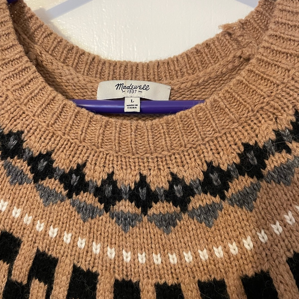 Madewell modern slope fair isle sweater - Picture 4 of 7